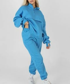 Kaiia CLOTHING 90S OVERSIZED JOGGERS BLUE