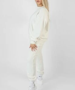 Kaiia TONAL EMBROIDERY JOGGERS ECRU 11 Kaiia TONAL EMBROIDERY JOGGERS ECRU