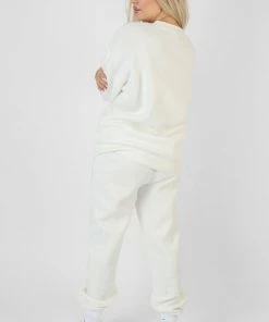 Kaiia TONAL EMBROIDERY JOGGERS ECRU 12 Kaiia TONAL EMBROIDERY JOGGERS ECRU