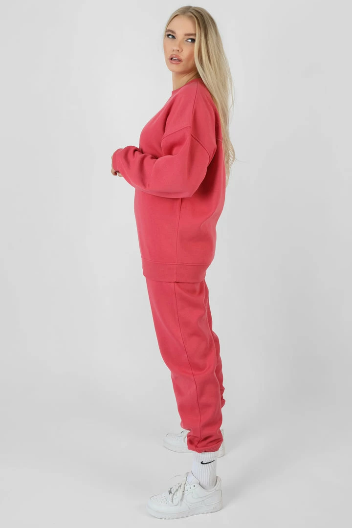 Kaiia TONAL EMBROIDERY JOGGERS CORAL 4 Kaiia TONAL EMBROIDERY JOGGERS CORAL