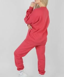 Kaiia TONAL EMBROIDERY JOGGERS CORAL 12 Kaiia TONAL EMBROIDERY JOGGERS CORAL