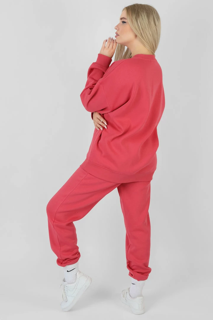 Kaiia TONAL EMBROIDERY JOGGERS CORAL 7 Kaiia TONAL EMBROIDERY JOGGERS CORAL