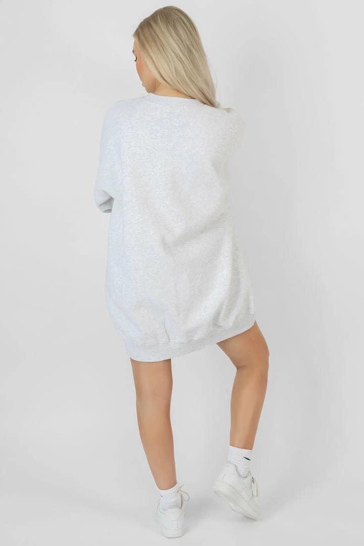 Kaiia ARIZONA GRAPHIC SWEAT DRESS OATMEAL MARL CLOTHING 7 Kaiia ARIZONA GRAPHIC SWEAT DRESS OATMEAL MARL CLOTHING