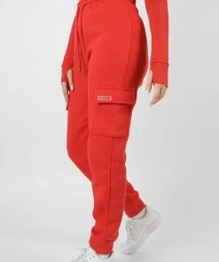 Kaiia CARGO JOGGERS RED
