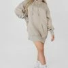 Kaiia OVERSIZED SWEAT HOODIE DRESS ASH CLOTHING