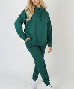 CLOTHING KAIIA EMBROIDERED OVERSIZED HOODIE FOREST GREEN