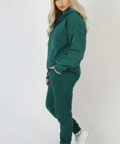 CLOTHING KAIIA EMBROIDERED OVERSIZED HOODIE FOREST GREEN