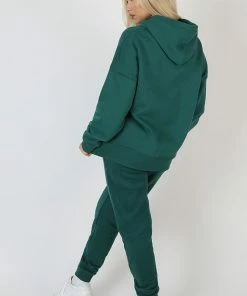 CLOTHING KAIIA EMBROIDERED OVERSIZED HOODIE FOREST GREEN