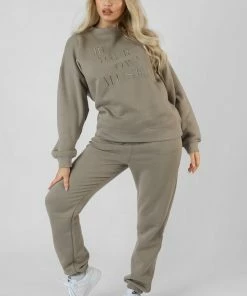 Kaiia CLOTHING 90S OVERSIZED JOGGERS KHAKI