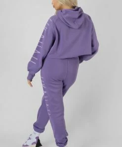 KAIIA SLOGAN CROPPED HOODIE VIOLET 13 KAIIA SLOGAN CROPPED HOODIE VIOLET