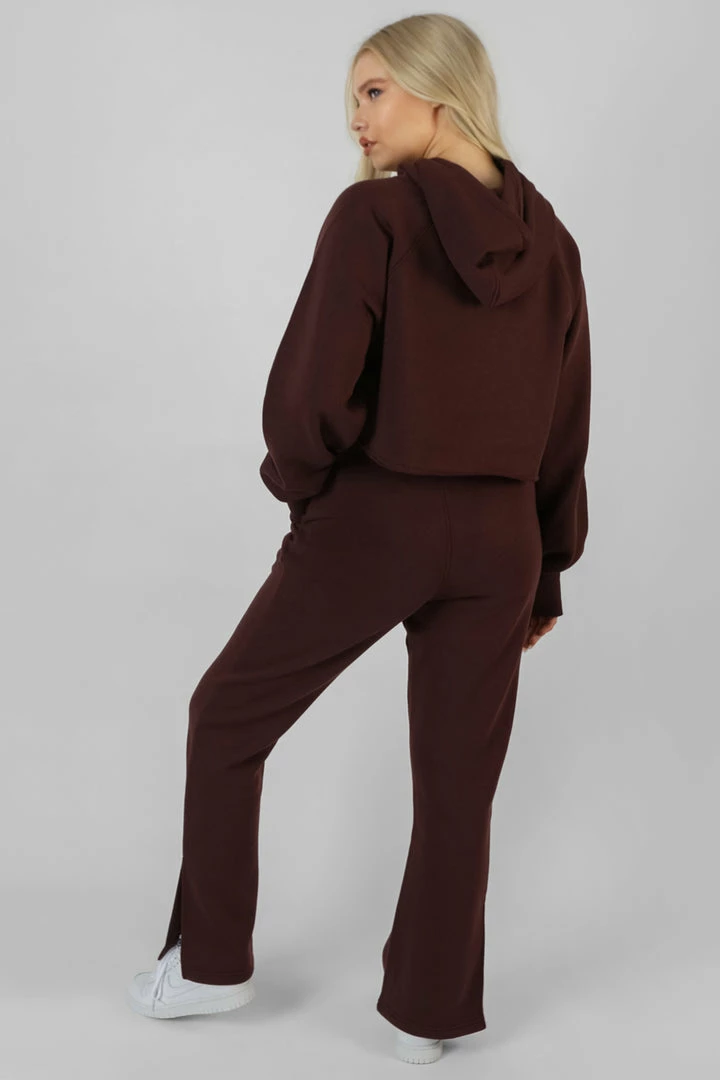 CLOTHING KAIIA TONAL EMBROIDERED JOGGERS DARK BROWN 6 CLOTHING KAIIA TONAL EMBROIDERED JOGGERS DARK BROWN