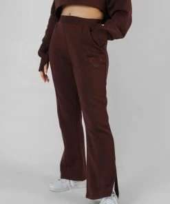 CLOTHING KAIIA TONAL EMBROIDERED JOGGERS DARK BROWN 11 CLOTHING KAIIA TONAL EMBROIDERED JOGGERS DARK BROWN