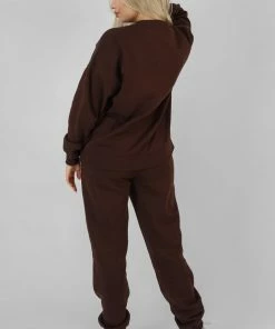 Kaiia CLOTHING NEW YORK OVERSIZED SWEATSHIRT CHOCOLATE