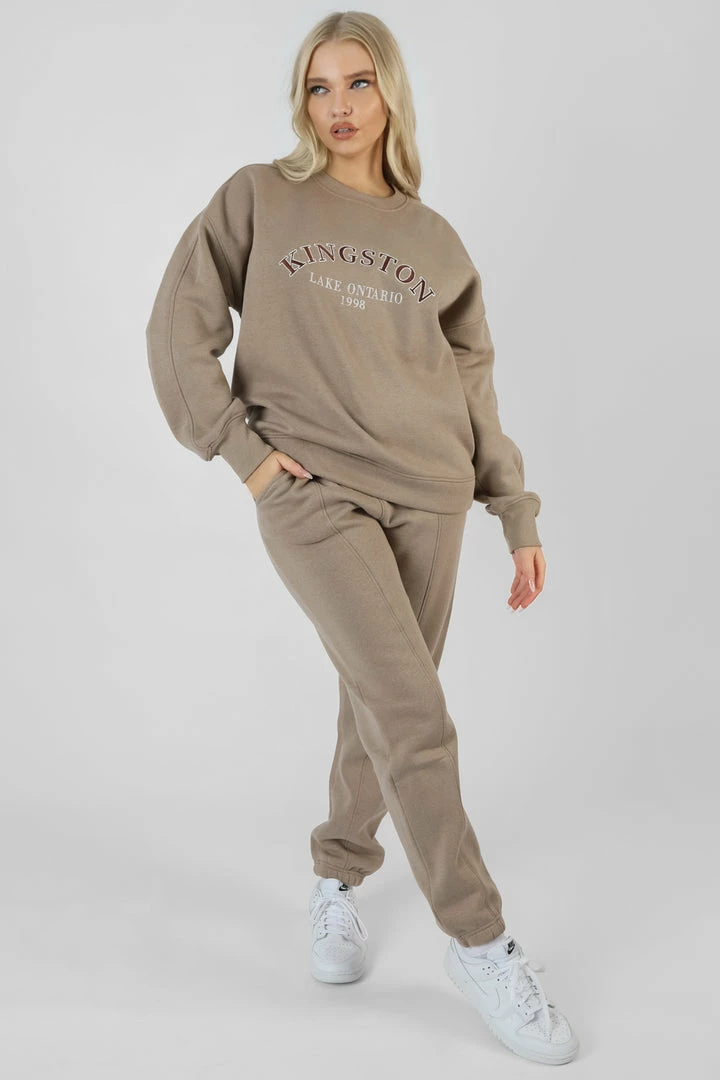 Kaiia CLOTHING KINGSTON SLOGAN SWEATSHIRT ASH 5 Kaiia CLOTHING KINGSTON SLOGAN SWEATSHIRT ASH