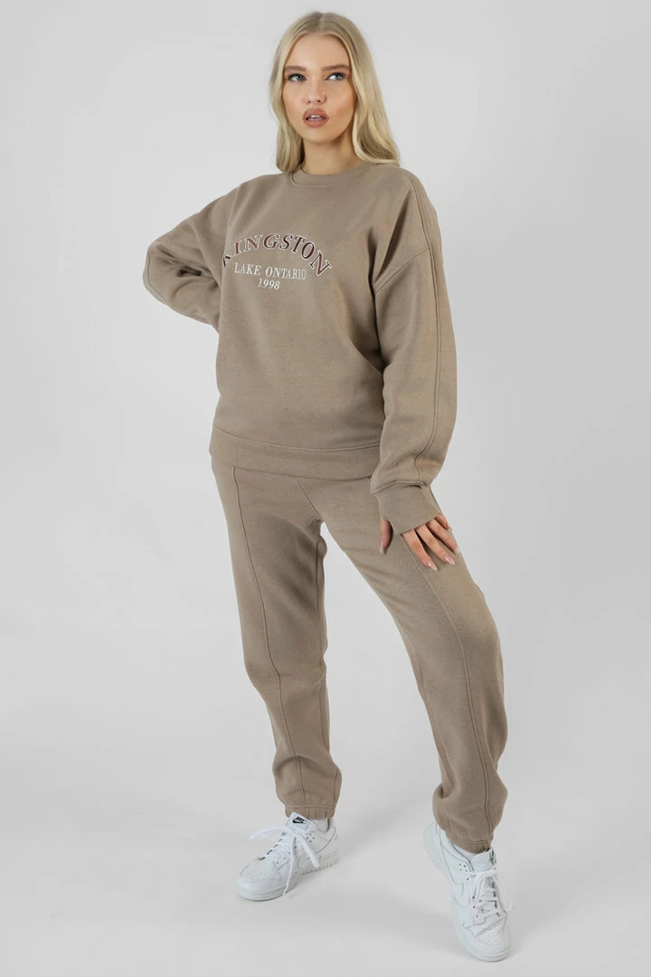 Kaiia CLOTHING KINGSTON SLOGAN SWEATSHIRT ASH 4 Kaiia CLOTHING KINGSTON SLOGAN SWEATSHIRT ASH