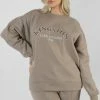 Kaiia CLOTHING KINGSTON SLOGAN SWEATSHIRT ASH