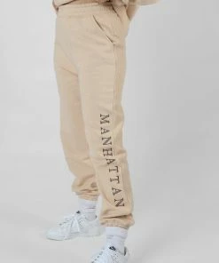 Kaiia MANHATTAN SLOGAN 90S JOGGERS STONE