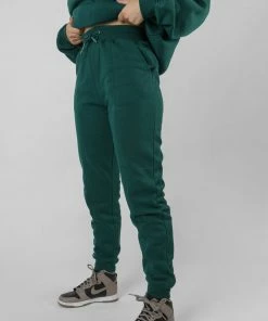 Kaiia CLOTHING SEAM FRONT 90S JOGGERS FOREST GREEN
