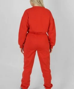 Kaiia CLOTHING VARSITY TONAL SWEATSHIRT FLAME RED 10 Kaiia CLOTHING VARSITY TONAL SWEATSHIRT FLAME RED