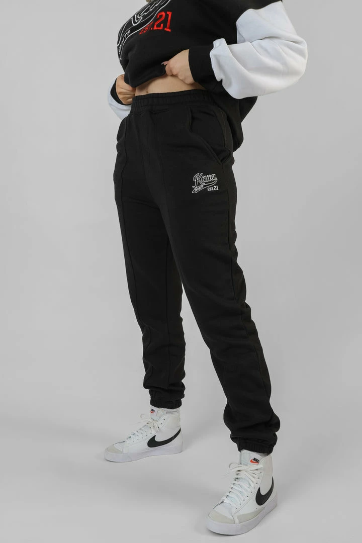 Kaiia VARSITY SEAM FRONT 90'S JOGGERS BLACK CLOTHING 7 Kaiia VARSITY SEAM FRONT 90'S JOGGERS BLACK CLOTHING