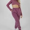 Kaiia ATHLEISURE HIGH NECK UNDERBUST TOP PURPLE CLOTHING