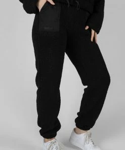 Kaiia BORG JOGGERS BLACK CLOTHING