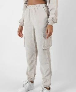 Kaiia CORD POCKET DETAIL JOGGERS ECRU CLOTHING