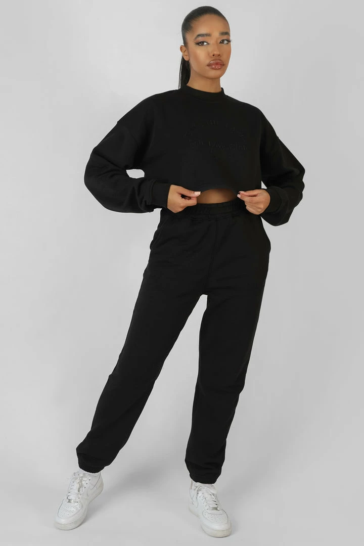 Kaiia SELF LOVE CLUB CROPPED SWEATSHIRT BLACK 5 Kaiia SELF LOVE CLUB CROPPED SWEATSHIRT BLACK