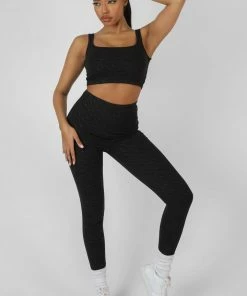 Kaiia REPEAT PRINT LEGGINGS BLACK CLOTHING