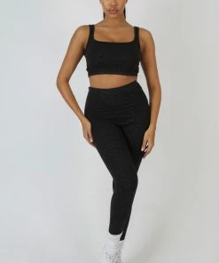 Kaiia REPEAT PRINT LEGGINGS BLACK CLOTHING