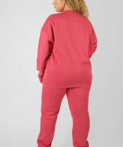 Kaiia CLOTHING CURVE TONAL EMBROIDERY JOGGERS CORAL