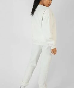 Kaiia CLOTHING VARSITY EMBROIDERY 90'S JOGGERS ECRU