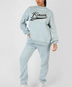 Kaiia VARSITY 90'S JOGGERS ICE BLUE 11 Kaiia VARSITY 90'S JOGGERS ICE BLUE