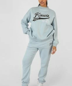 Kaiia VARSITY 90'S JOGGERS ICE BLUE 12 Kaiia VARSITY 90'S JOGGERS ICE BLUE