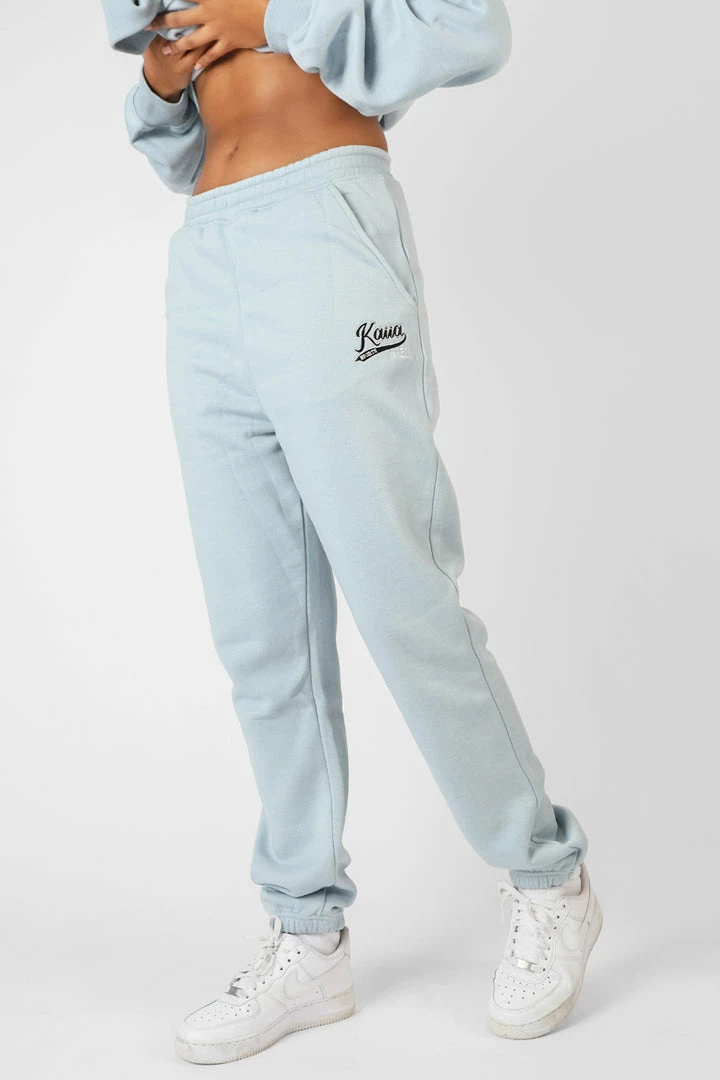 Kaiia VARSITY 90'S JOGGERS ICE BLUE 4 Kaiia VARSITY 90'S JOGGERS ICE BLUE