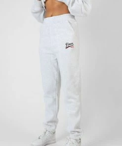 Kaiia VARSITY SEAM FRONT 90'S JOGGERS OATMEAL MARL CLOTHING