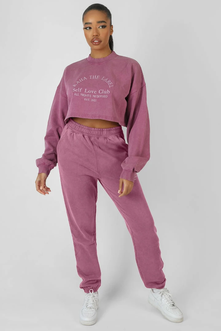 Kaiia SELF LOVE CLUB CROPPED SWEATSHIRT PURPLE CLOTHING 5 Kaiia SELF LOVE CLUB CROPPED SWEATSHIRT PURPLE CLOTHING