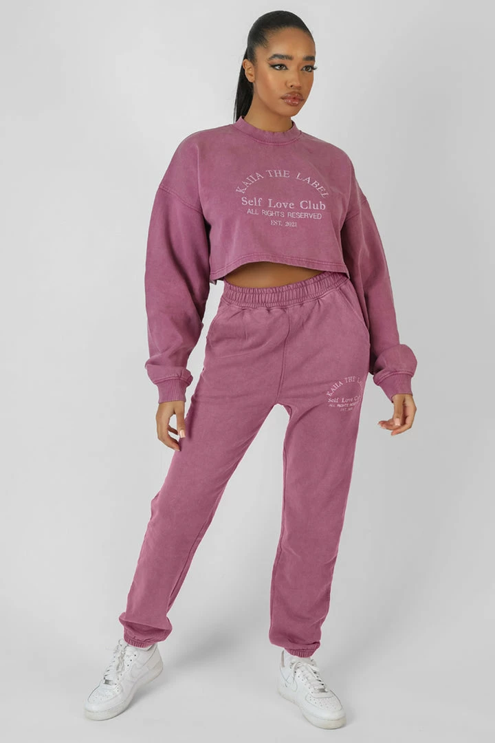 Kaiia SELF LOVE CLUB CROPPED SWEATSHIRT PURPLE CLOTHING 6 Kaiia SELF LOVE CLUB CROPPED SWEATSHIRT PURPLE CLOTHING