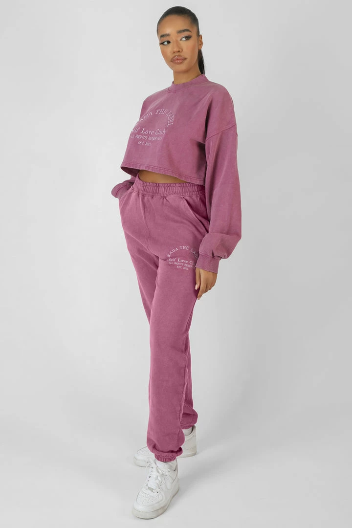 Kaiia SELF LOVE CLUB CROPPED SWEATSHIRT PURPLE CLOTHING 7 Kaiia SELF LOVE CLUB CROPPED SWEATSHIRT PURPLE CLOTHING