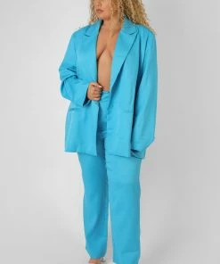 Kaiia CURVE OVERSIZED BLAZER BLUE