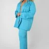 Kaiia CURVE OVERSIZED BLAZER BLUE
