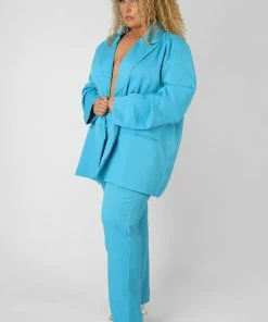Kaiia CURVE OVERSIZED BLAZER BLUE