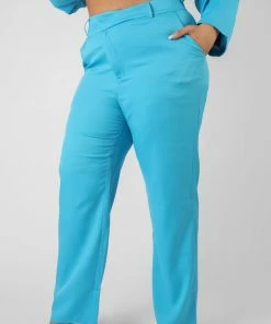 Kaiia CURVE STRAIGHT LEG TROUSER BLUE