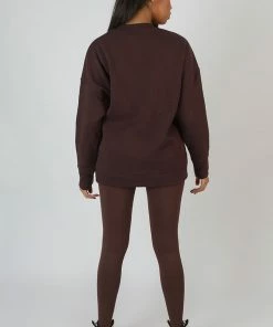 Kaiia NY OVERSIZED SWEATSHIRT CHOCOLATE CLOTHING