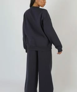 Kaiia CLOTHING SUPER WIDE LEG JOGGERS INK BLUE