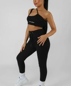 CLOTHING DRAWSTRING WAIST KAIIA SPORT LEGGING BLACK