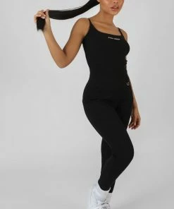 POCKET DETAIL KAIIA SPORT LEGGING UNITARD BLACK CLOTHING