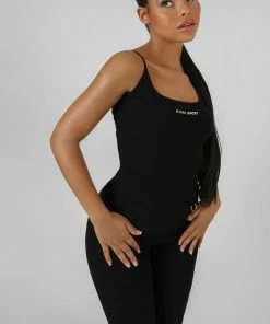 POCKET DETAIL KAIIA SPORT LEGGING UNITARD BLACK CLOTHING
