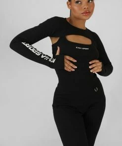 CLOTHING EXTREME KAIIA SPORT CROP TOP BLACK