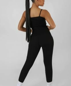 POCKET DETAIL KAIIA SPORT LEGGING UNITARD BLACK CLOTHING